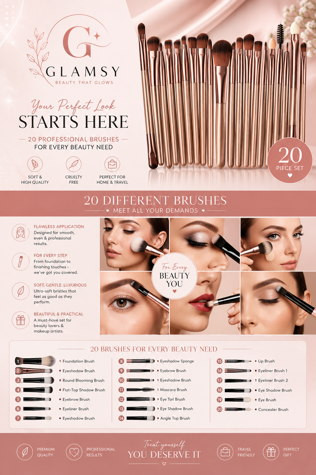 Professional Makeup Brush Set