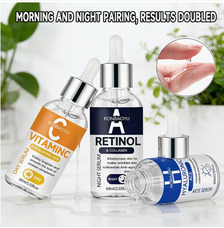 Vitamin C, Retinol & Hyaluronic Acid Serum Trio
