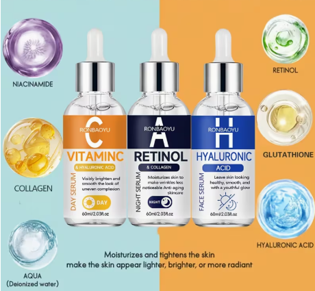 Vitamin C, Retinol & Hyaluronic Acid Serum Trio